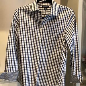 Lands’ End Womens button down gingham shirt